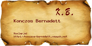 Konczos Bernadett névjegykártya