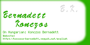 bernadett konczos business card